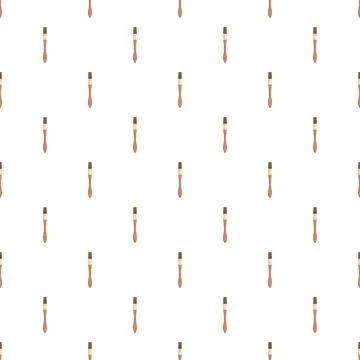 Paint brushes creating a seamless creative design pattern Stock Illustration