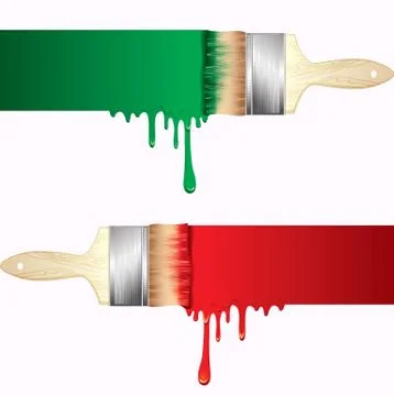 Paint brushes Stock Illustration
