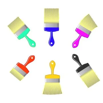 Paint Brushes Stock Illustration