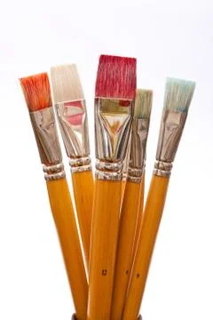 Paint brushes Stock Photos