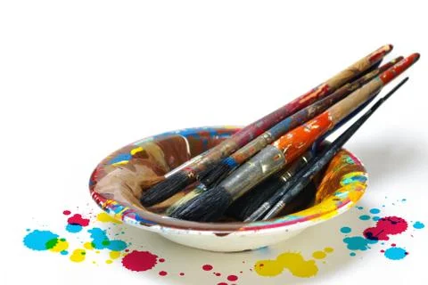 Paint brushes Stock Photos