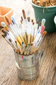 Paint brushes Stock Photos