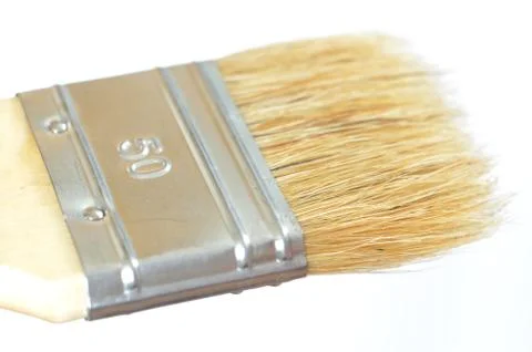 Paint brushes on a white background Stock Photos