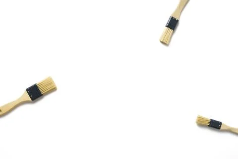 Paint brushes on white empty background 写真素材
