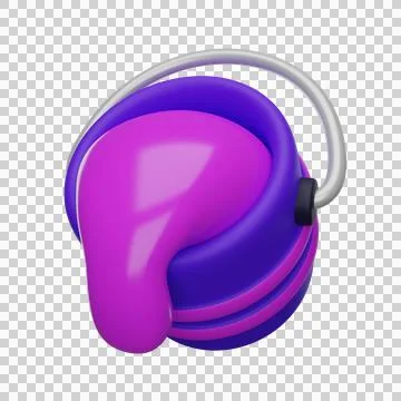 Paint bucket 3D Stock Illustration