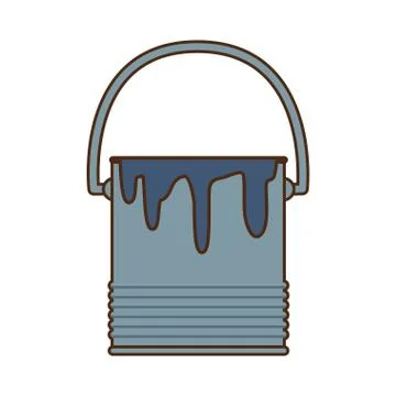 Paint bucket icon, flat design Ilustração Stock