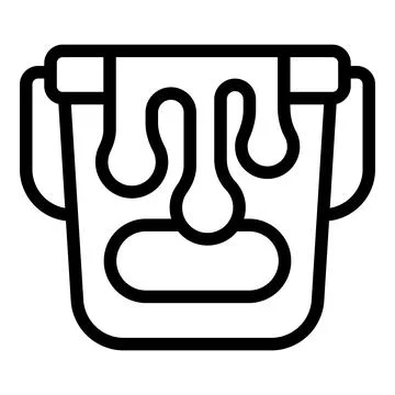 Paint bucket icon outline vector. Plotter machine Illustrazione stock