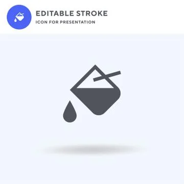 Paint Bucket icon vector, filled flat sign, solid pictogram isolated on white Stock Illustration