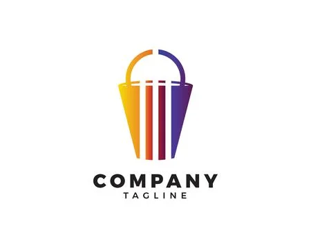 Paint Bucket Icon Vector Logo Template Illustration Design Stock Illustration