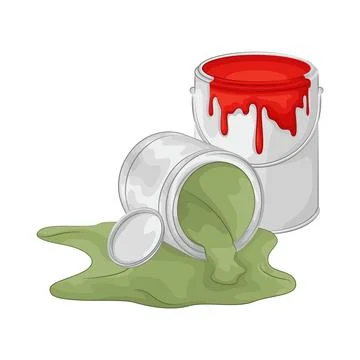 Paint Bucket Illustration Ilustração Stock