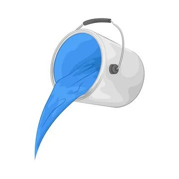 Paint Bucket Illustration Ilustração Stock