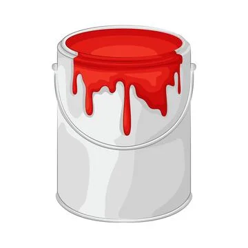 Paint Bucket Illustration Ilustração Stock