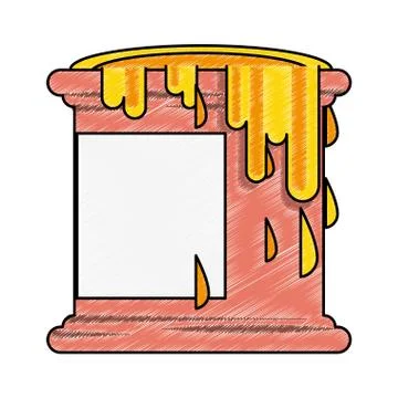 Paint bucket isolated scribble Ilustración de archivo