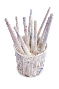 Paint bucket isolated on  a white background Stock Photos