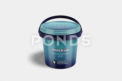 Paint Bucket Mockup PSD Template