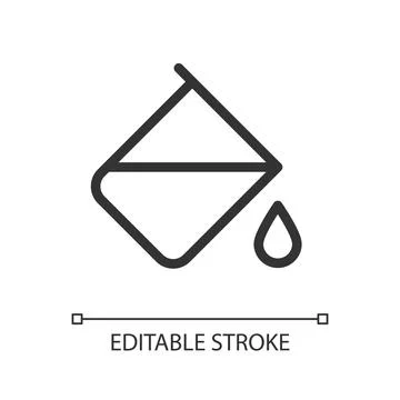 Paint bucket tool pixel perfect linear ui icon Stock-Illustration