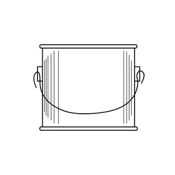 Paint bucket. Vector Illustration Stock Illustration