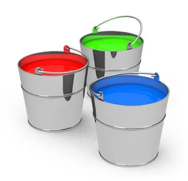 Paint buckets Stock Illustration