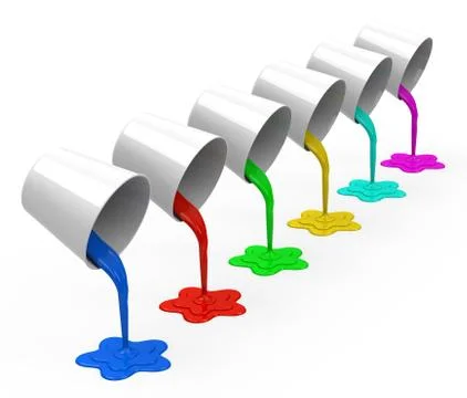 Paint buckets Stock Illustration