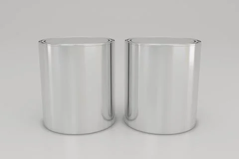 Paint Buckets Mockup 03 B Stock Illustration