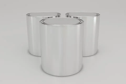 Paint Buckets Mockup 03 A Stock Illustration