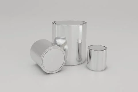Paint Buckets Mockup 08 C Stock Illustration