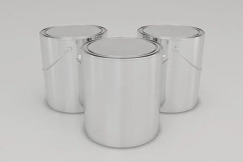 Paint Buckets Mockup 15 C Stock Illustration