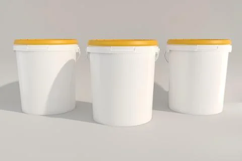 Paint Buckets Mockup 23 C Stock Illustration