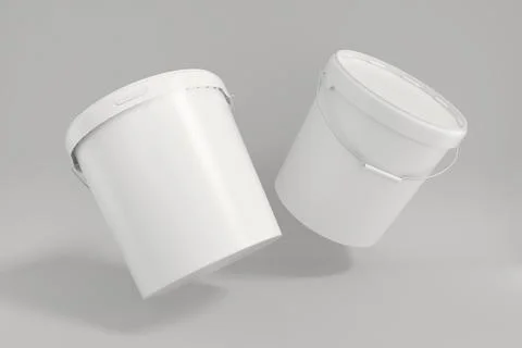Paint Buckets Mockup 25 C Stock Illustration