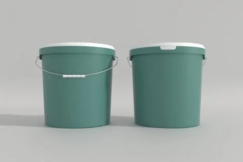 Paint Buckets Mockup 30 B Stock Illustration