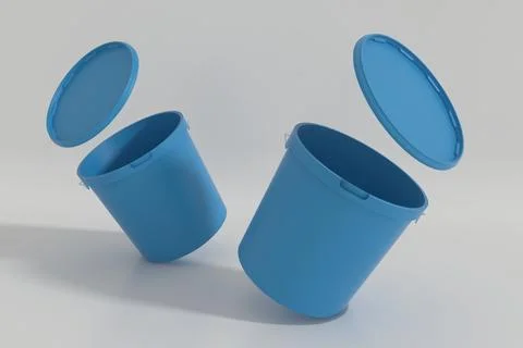 Paint Buckets Mockup 32 B Stock Illustration