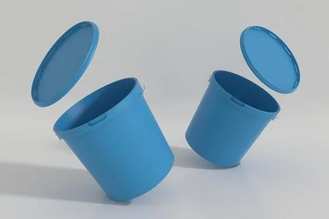 Paint Buckets Mockup 32 C Stock Illustration