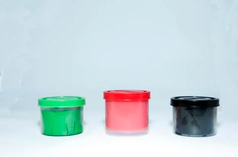 Paint buckets Stock Photos