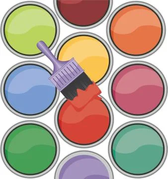 Paint Buckets Stock Photos