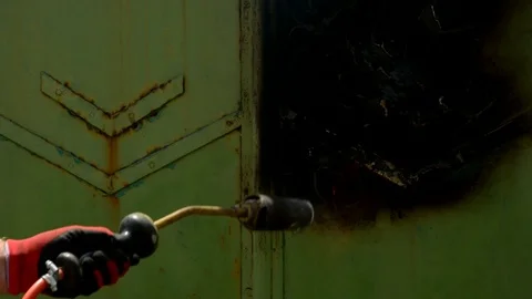 Paint burning Stock Footage 77517479