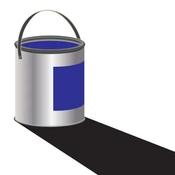 Paint Can Blue Stock Illustration