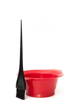 Paint can with brush Stock Photos