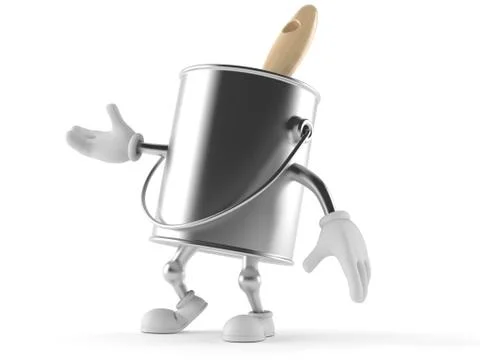 Paint can character Stock Illustration