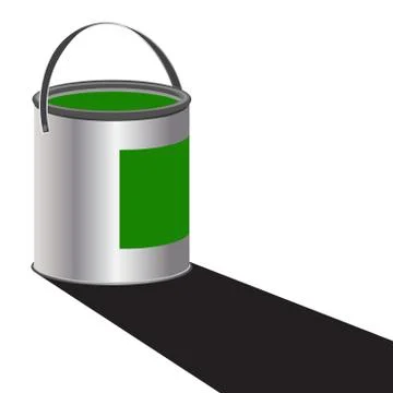 Paint Can Green Stock Illustration