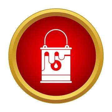 Paint can icon representing home renovation and color Ilustração Stock