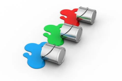 Paint can spilled Free Stock Illustration