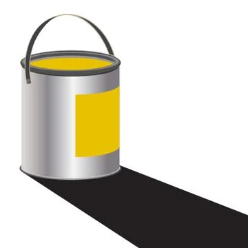 Paint Can Yellow Stock Illustration