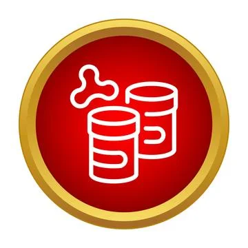 Paint cans and splatter icon in red circle Stock Illustration