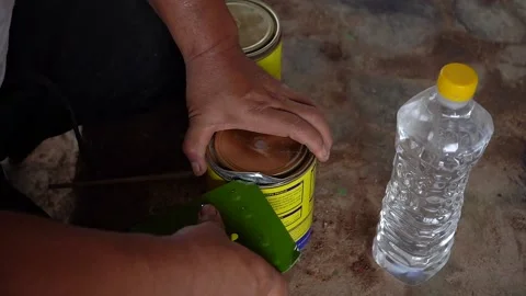 Paint cans Stock Footage 221880602