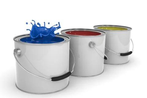 Paint cans Stock Illustration