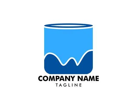 Paint cans logo vector icon illustration Stock Illustration