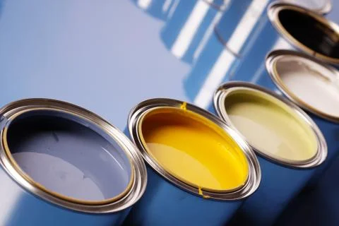 Paint cans Stock Photos
