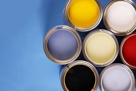 Paint cans Stock Photos
