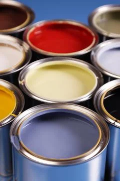 Paint cans Stock Photos