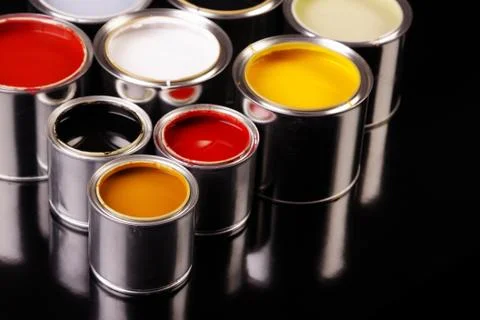 Paint cans Stock Photos